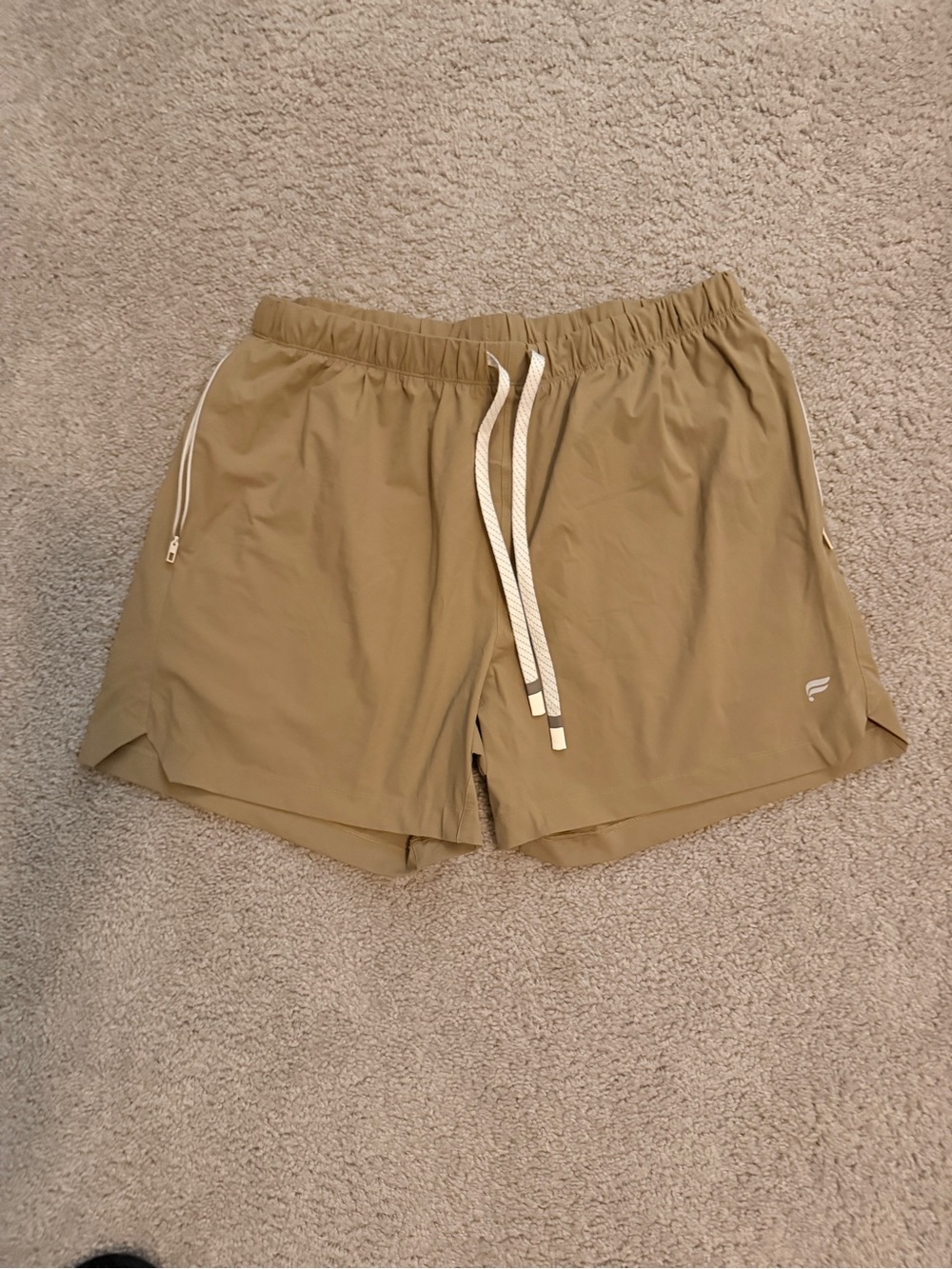 Fabletics Men's Athletic Drawstring Shorts - Khaki